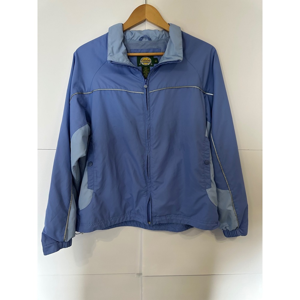 Cabela's Windbreaker Jacket Lightweight Full Zip Outdoor Coat Blue L